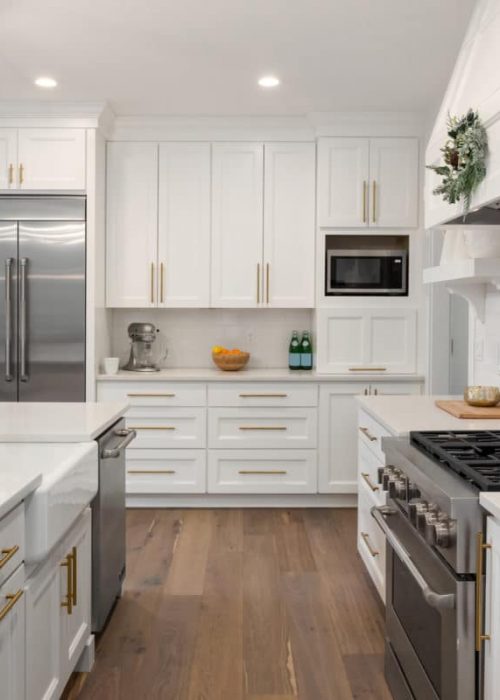 elegant kitchen, furnished and staged